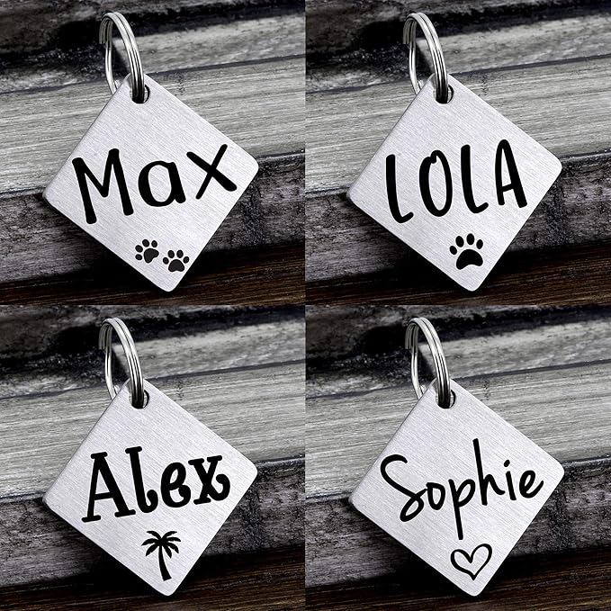 Ultra Joys Dog ID Tag, Custom Dog Tag Personalized Cat Tag, Pet ID Tag - Image 3