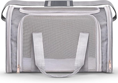 Pet Carrier for Cats, Guinea Pigs – Airline Approved Soft-Sided Travel Bag by VerticalPro