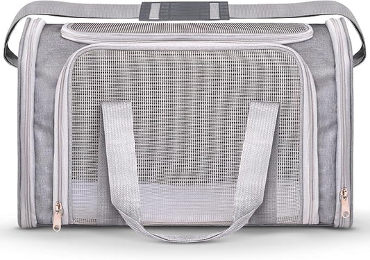 Pet Carrier for Cats, Guinea Pigs – Airline Approved Soft-Sided Travel Bag by VerticalPro