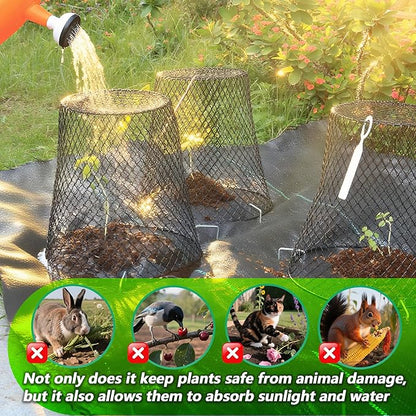 Anothera 20Pcs Chicken Wire Cloche Plant Covers, 9.2×9.2 Inches Plant - Image 4