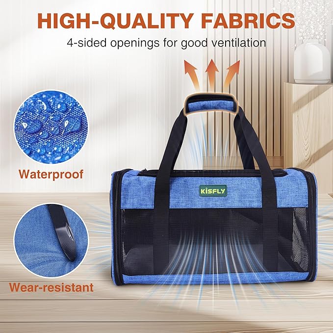 TSA Approved Pet Carrier in Cabin, Top-Open Portable Dog Carrier - Image 2