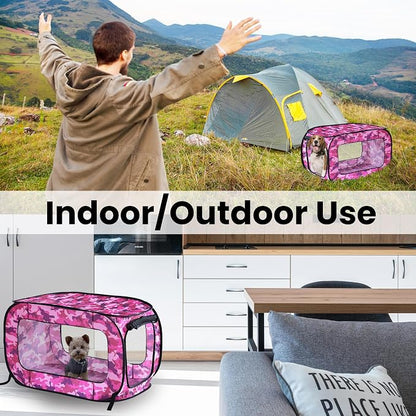 Beatrice Home Fashions Portable, Collapsible, Pop Up Kennel Travel Cat and Dog - Image 6