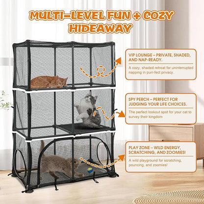 Catio Outdoor Cat Enclosure for Cats & Small Animals, Pet Playpen Cat Climber - Image 4