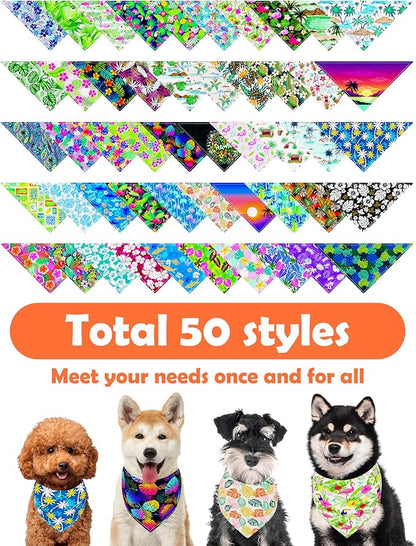 PET SHOW 50 Pack Hawaiian Dog Bandanas Bulk - Image 5