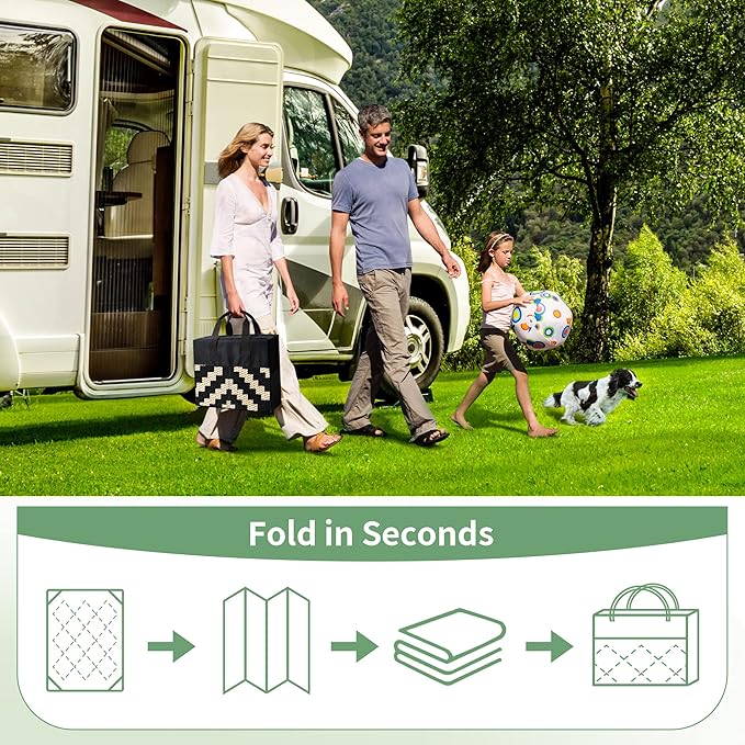 GENIMO Outdoor Rug for Patio Clearance, Reversible Plastic Straw Rugs for RV - Image 7