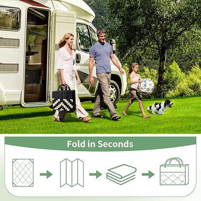 GENIMO Outdoor Rug for Patio Clearance, Reversible Plastic Straw Rugs for RV - Image 7