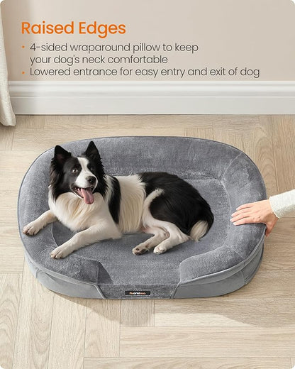 Feandrea Dog Bed, Large Orthopaedic Dog Sofa Bed, Egg Crate Foam, Waterproof - Image 4
