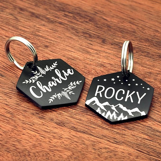Ultra Joys Stainless Steel Pet ID Tag Dog Name Tags Personalized Front and Back - Image 2