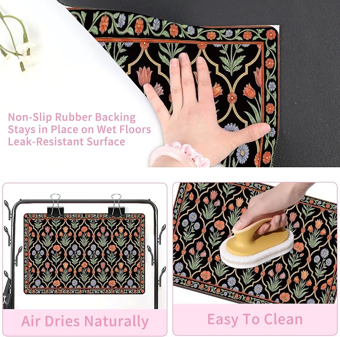 Pet Feeding Mat 24 x 16 Inch, Waterproof Non Slip Rubber Bowl Pad Mat - Image 3