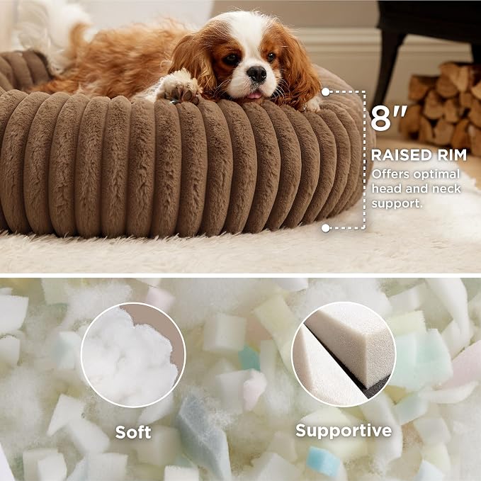 Bedsure ComfyFleece™ Donut Medium Dog Bed - Image 2