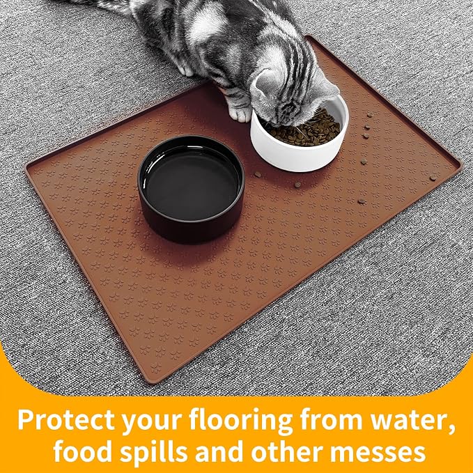 Ptlom Dog Food Mat Anti-Slip Bowl Mats - Image 8