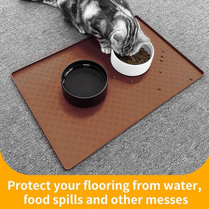 Ptlom Dog Food Mat Anti-Slip Bowl Mats - Image 8