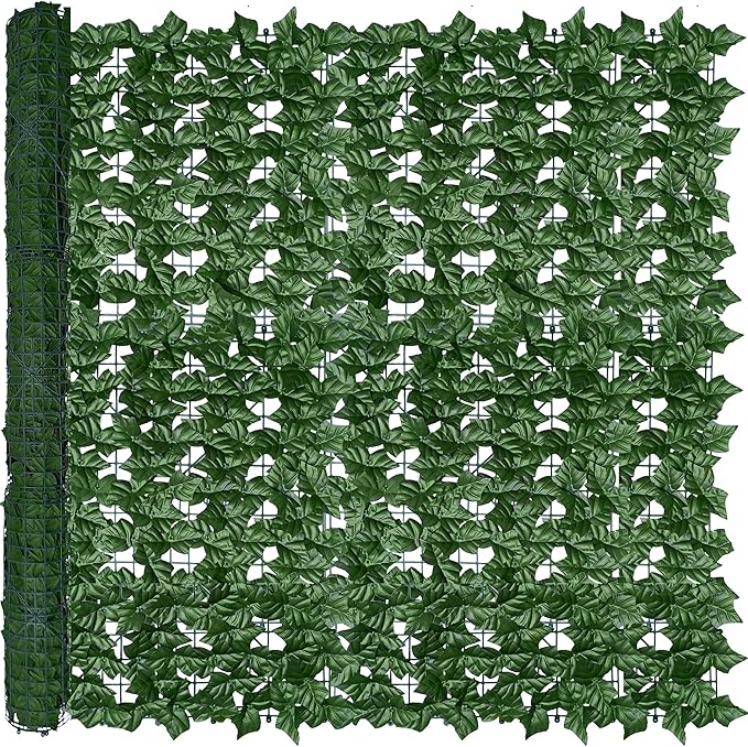 Artificial Ivy Privacy Fence Wall Screen, 48x120 in UV-Anti Faux Greenery by ODTORYHOME