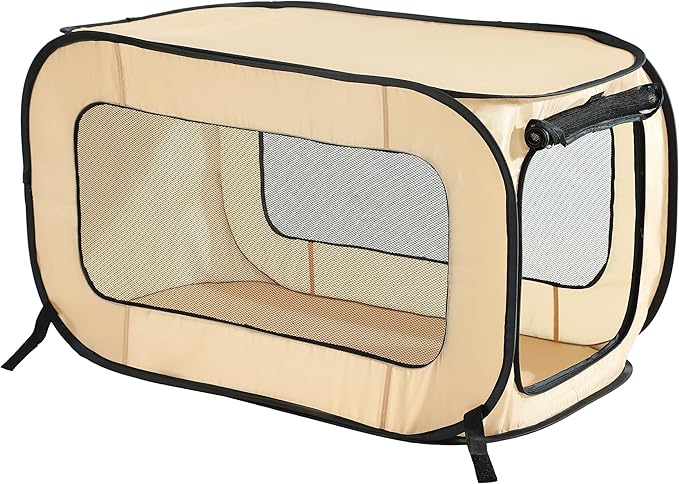 Beatrice Home Fashions Portable, Collapsible, Pop Up Kennel Travel Cat and Dog by BeatriceHomeFashions