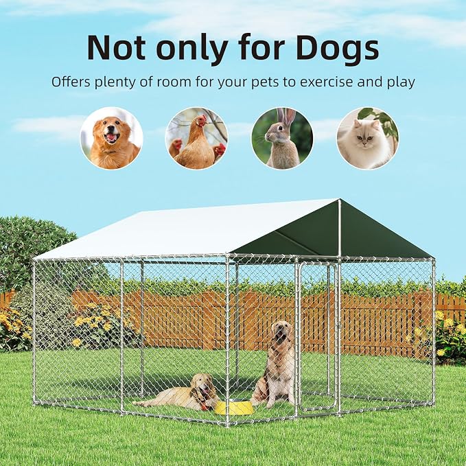 10x10 FT Outdoor Dog Kennel Outside - Image 6