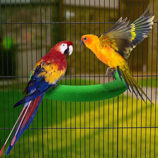 U Shape Parrot Perch Stand Toy Bird Platform Sand Paw Grinding Clean Stick - Image 2