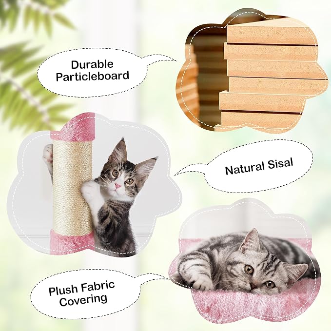 Yaheetech XL Cat Tree, 80in Multi-Level Cat Tower w/Scratching Posts, Double - Image 5