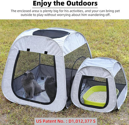 Tenrai Portable Cat Playpen, Trapezoidal Design - Image 7