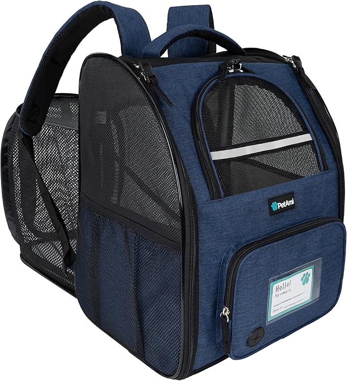 PetAmi Dog Cat Backpack Carrier, Expandable Pet Carrier Backpack by PetAmi