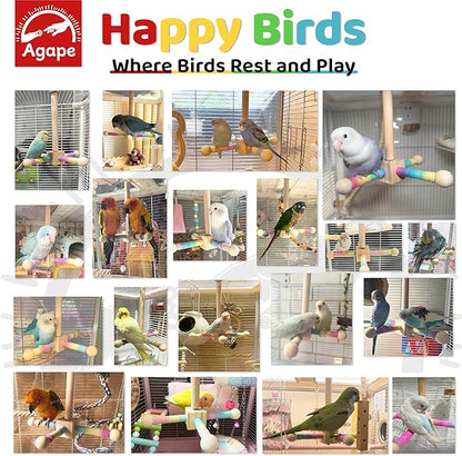 Agape Bird Toy, Parrot 360° Interactive Rotating Perch, Bird Cage Accessories - Image 5