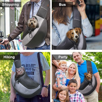 FDJASGY Pet Sling Carrier for Small Dogs Cats, Breathable Mesh Travelling Hand - Image 3