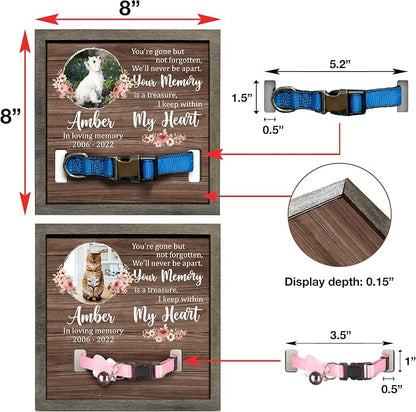 Personalized Pet Loss Gifts Dog Picture Collar Frame Pet Remembrance Memorial - Image 3