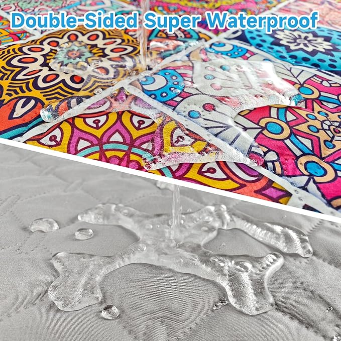 Waterproof Dog Blanket, Bohemian Dog Bed Cover Pet Blanket, Reversible Sofa - Image 2