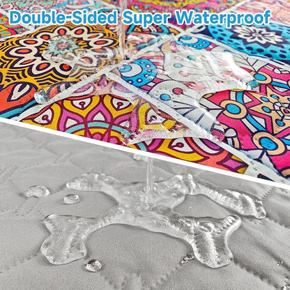 Waterproof Dog Blanket, Bohemian Dog Bed Cover Pet Blanket, Reversible Sofa - Image 2