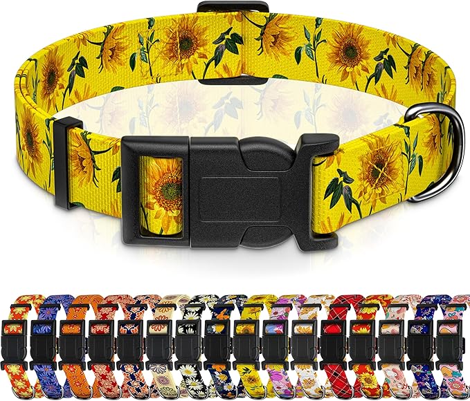 Dog Collar, Floral Puppy Collar by Seyezo