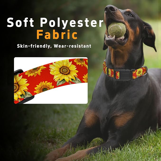 Dog Collar, Floral Boys Girls Puppy Collar - Image 4