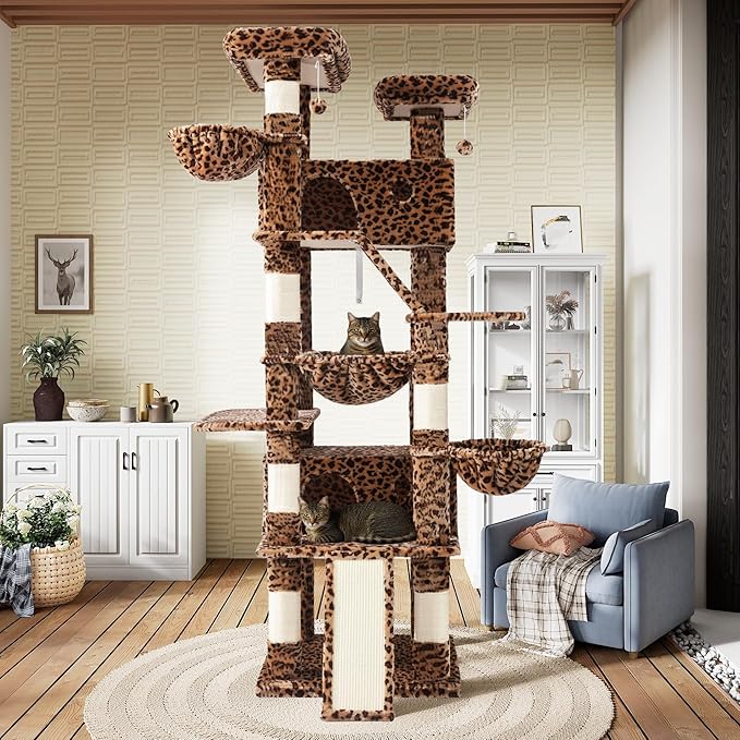 SHA CERLIN 81in Multi-Level Tall Cat Tree Tower - Image 3