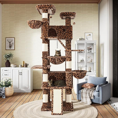 SHA CERLIN 81in Multi-Level Tall Cat Tree Tower - Image 3