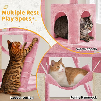 Yaheetech Cat Tree Tower for Indoor Kitten, Pet Furniture - Image 5
