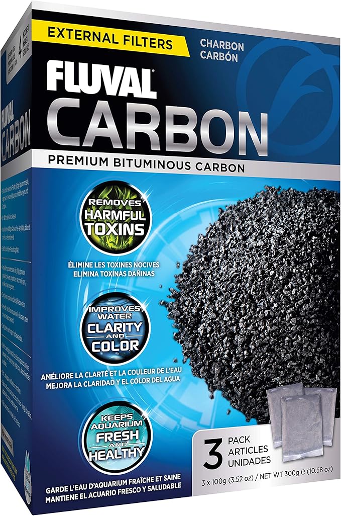 Fluval Carbon Filter Media for Aquariums, Premium Bituminous Carbon Inserts by Fluval