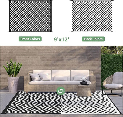GENIMO Outdoor Rug for Patio Clearance, Reversible Plastic Camping Rugs - Image 4