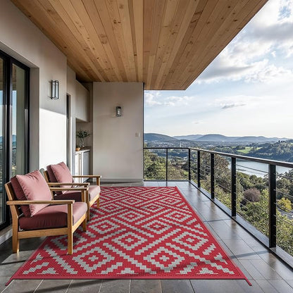 GENIMO Christmas Outdoor Rug for Patio Clearance, Lightweight Waterproof RV - Image 4