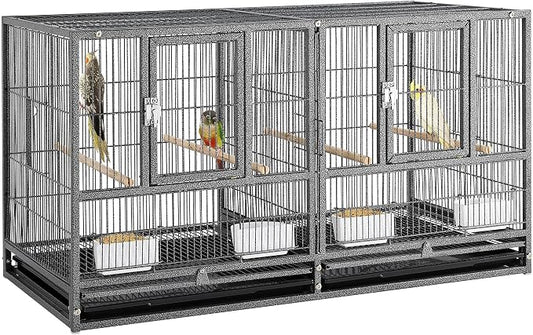 Yaheetech Stackable Bird Cage Divided Breeder Breeding Parakeet Bird Cage by Yaheetech