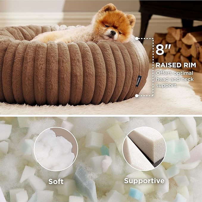 Bedsure ComfyFleece™ Donut Small Dog Bed - Image 2