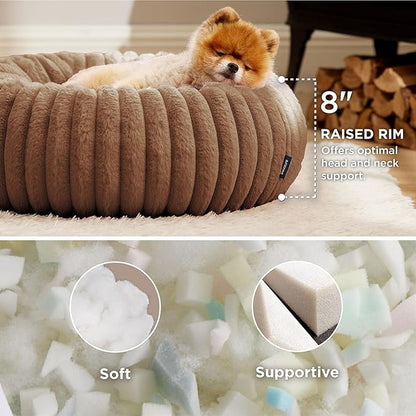 Bedsure ComfyFleece™ Donut Small Dog Bed - Image 2