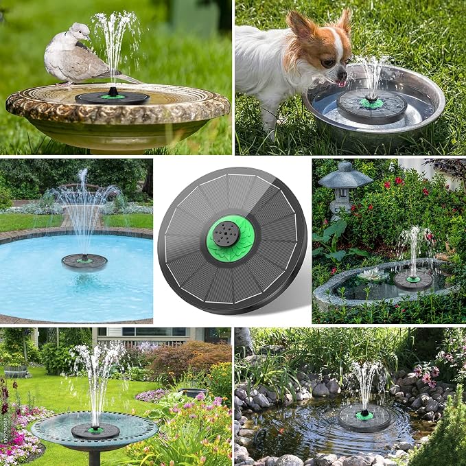 Yzert Solar Fountain Full Glass Panel No Battery, 3.5W Solar Bird Bath Fountains - Image 6
