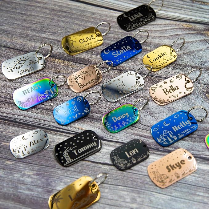Personalized Dog Tag with 5 Lines of Custom Deep Engraved Durable Stainless - Image 2