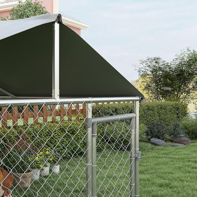 PawHut Outdoor Dog Kennel, Heavy Duty Dog Run Outdoor Fence - Image 8