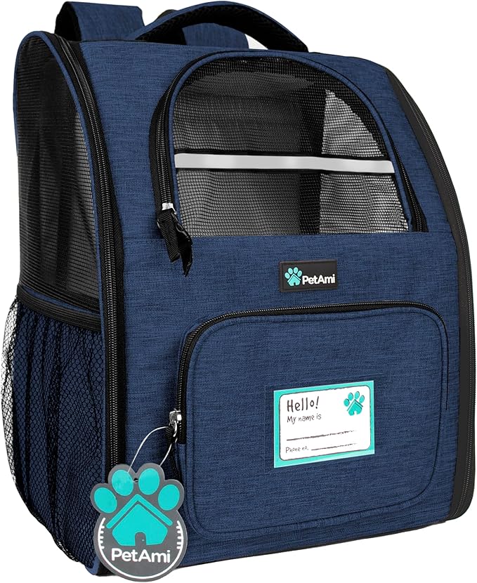 PetAmi Dog Backpack Carrier for Small Large Cat, Ventilated Pet Hiking Backpack by PetAmi