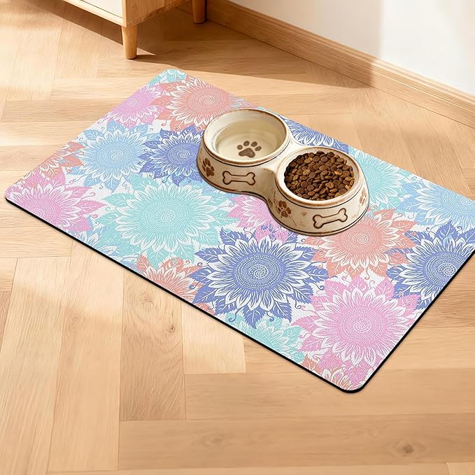 Pet Feeding Mat for Floors Waterproof Dog Mat for Food and Water Absorbent by Unknown
