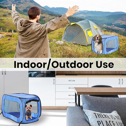 Beatrice Home Fashions Portable, Collapsible, Pop Up Kennel Travel Cat and Dog - Image 6