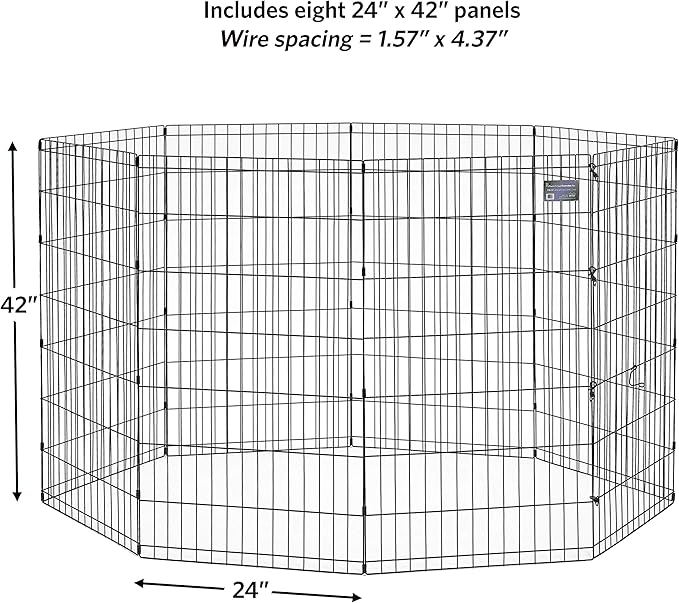 MidWest Homes for Pets Folding Metal Dog Exercise Pen, Indoor/Outdoor Playpen - Image 3