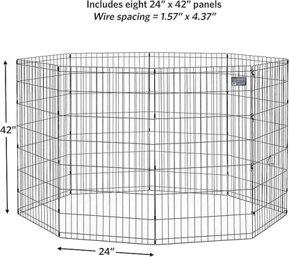 MidWest Homes for Pets Folding Metal Dog Exercise Pen, Indoor/Outdoor Playpen - Image 3