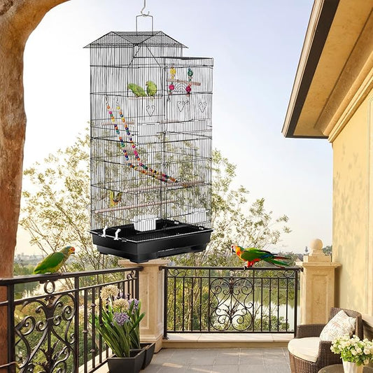 ZENY 39-inch Roof Top Large Flight Parrot Bird Cage - Image 2