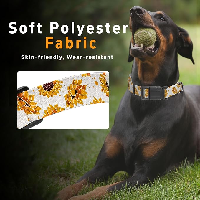 Dog Collar, Floral Boys Girls Puppy Collar - Image 4