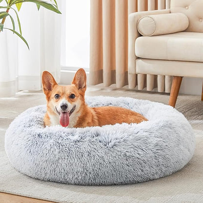WESTERN HOME WH Calming Dog & Cat Bed, Anti-Anxiety Donut Cuddler Warming Cozy - Image 2